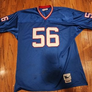 New York Giants Lawrence Taylor sz 58 blue Mitchell And Ness throwback jersey